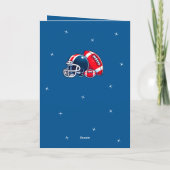 Footballs kogelhelm Cartoon Happy Birthday Kaart (Achterkant)