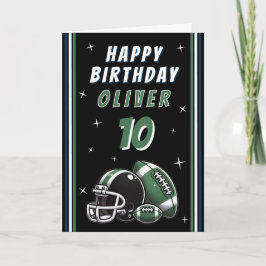 Footballs kogelhelm Cartoon Happy Birthday Kaart