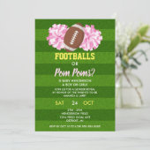 Footballs of Pom Poms Gender onthullen Kaart (Staand voorkant)