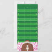 Footballs of Pom Poms Gender Reopenbaart Ticket Kaart (Achterkant)
