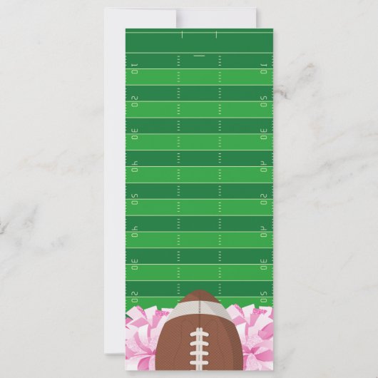 Footballs of Pom Poms Gender Reopenbaart Ticket Kaart (Achterkant)