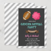 Footballs of Pom Poms gender reveal kaart (Voorkant / Achterkant)