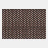 Footballs op zwart inpakpapier vel (Voorkant 3)