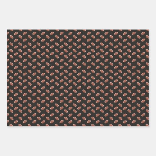 Footballs op zwart inpakpapier vel (Voorkant 3)