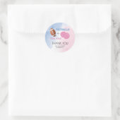 Footballs or Pom Poms gender reveal stickers (Tas)