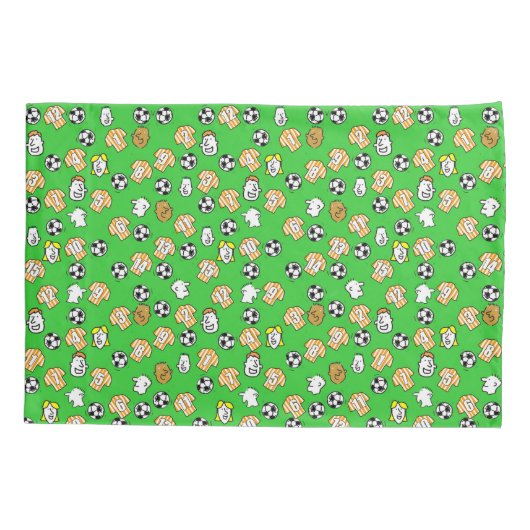 Footballs, Oranje gestripte Shirten en ventilatore Kussensloop (Achterkant)