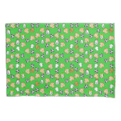 Footballs, Oranje gestripte Shirten en ventilatore Kussensloop (Voorkant)