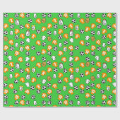 Footballs, Oranje Gold-Shirten en ventilatoren Cadeaupapier (Vlak)