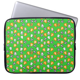 Footballs, Oranje Shirten en ventilatoren Laptop Sleeve
