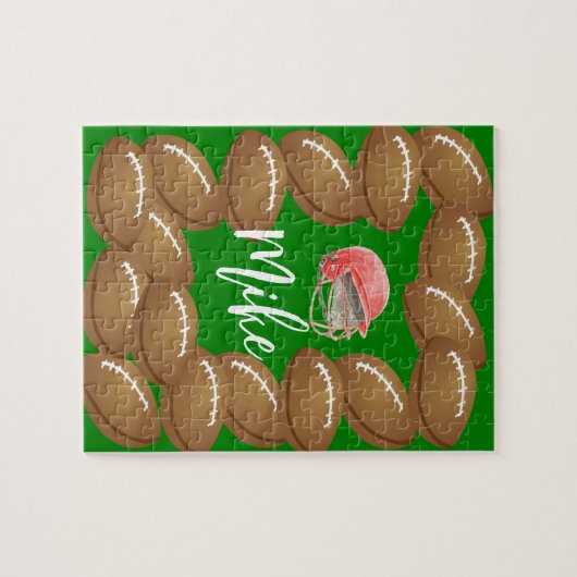 Footballs puzzel legpuzzel (Horizontaal)