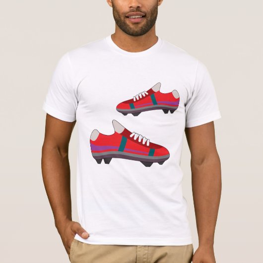 Footballs schoenen Mannen T-shirt (Voorkant)