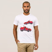Footballs schoenen Mannen T-shirt (Voorkant volledig)
