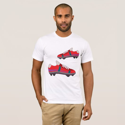 Footballs schoenen Mannen T-shirt (Voorkant volledig)