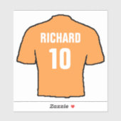 Footballs shirten ontwerpen in oud goud. sticker (Vel)