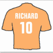 Footballs shirten ontwerpen in oud goud. sticker (Voorkant)