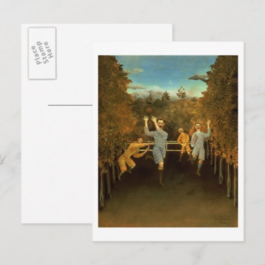 Footballs spelers, 1908 (olie op canvas) briefkaart (Voorkant / Achterkant)