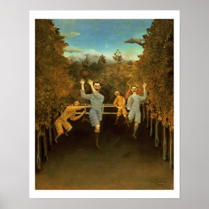 Footballs spelers, 1908 (olie op canvas) poster
