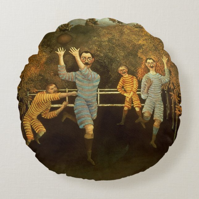 Footballs spelers, 1908 (olie op canvas) rond kussen (Voorkant)