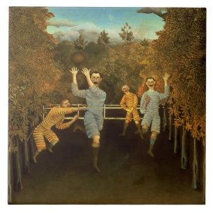Footballs spelers, 1908 (olie op canvas) tegeltje