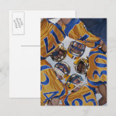 Footballs spelers in de warboel briefkaart (Voorkant / Achterkant)