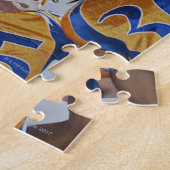 Footballs spelers in de warboel legpuzzel (Zijkant)