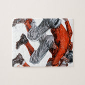 Footballs spelers legpuzzel (Horizontaal)