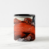 Footballs spelers tweekleurige koffiemok (Center)