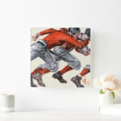 Footballs spelers vierkante klok (Huis)