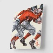 Footballs spelers vierkante klok (Hoek)