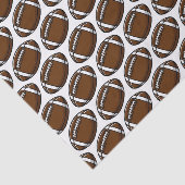 Footballs Sports Brown White Team Giften Tissuepapier (Detail)