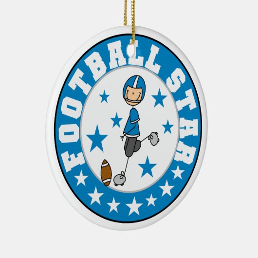 Footballs ster keramisch ornament (Rechts)