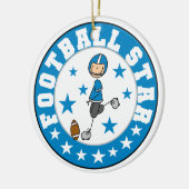 Footballs ster keramisch ornament (Links)