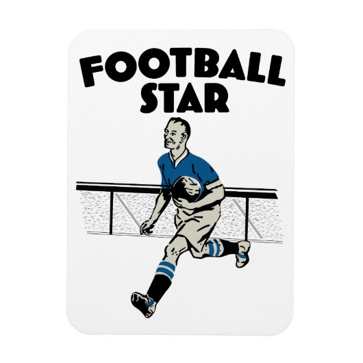 Footballs ster magneet (Verticaal)