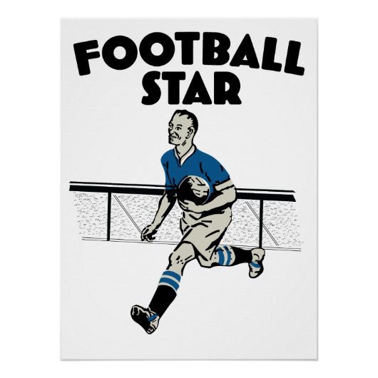 Footballs ster perfect poster (Voorkant)