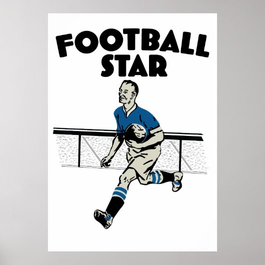 Footballs ster poster (Voorkant)