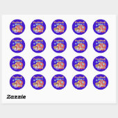 Footballs ster ronde sticker (Vel)