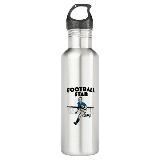 Footballs ster waterfles  (Voorkant)