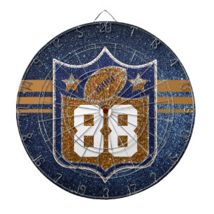 Footballs van het Blauwe en Gold Glitter School Te Dartbord