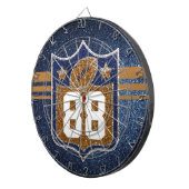 Footballs van het Blauwe en Gold Glitter School Te Dartbord (Voorkant Rechts)