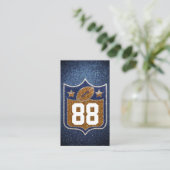 Footballs van het Blauwe en Gold Glitter School Te Visitekaartje (Staand voorkant)