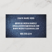 Footballs van het Blauwe en Gold Glitter School Te Visitekaartje (Achterkant)