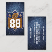 Footballs van het Blauwe en Gold Glitter School Te Visitekaartje (Voorkant / Achterkant)