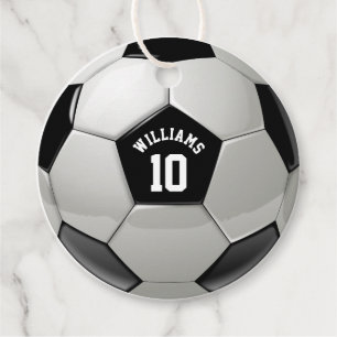Footballs van Monogram Voetbal Association Bedankjes Labels