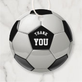 Footballs van Monogram Voetbal Association Bedankjes Labels (Achterkant)