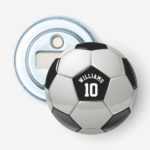 Footballs van Monogram Voetbal Association Button Flesopener
