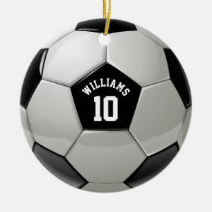 Footballs van Monogram Voetbal Association Keramisch Ornament