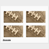 Footballs veters rechthoek Sticker (Vel)