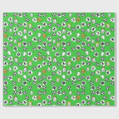 Footballs, witte Shirten en ventilatoren Cadeaupapier (Vlak)