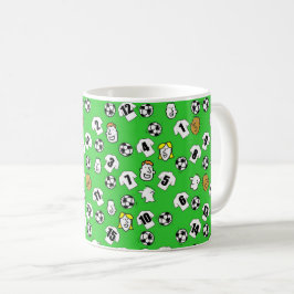 Footballs, witte Shirten en ventilatoren Groter Pa Koffiemok