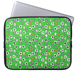 Footballs, witte Shirten en ventilatoren Laptop Sleeve